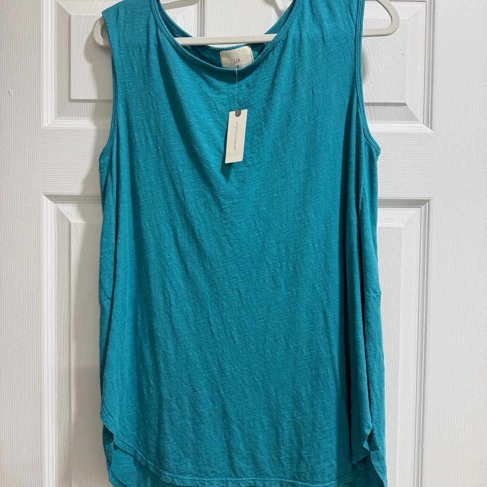 Anthropologie Teal Sleeveless Tank Top